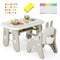 Kids Table and Chair Set with Flip-Top Bookshelf