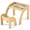 Kids Table and Chair Set with Wide Tabletop and Curved Edges for Kids Room