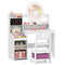 Kids Vanity Desk with Mirror and Lights Princess Pretend Play Dressing Table and Chair Set