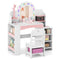 Kids Vanity Set with Colorful LED Lights Princess Makeup Dressing Table with Chair