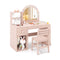Kids Vanity Table and Chair Set with Lighted Mirror for Kids Aged 3+ Years Old