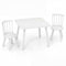 Kids Wooden Table and Chairs Set 3-Piece Toddler Furniture with Pine Wood Frame