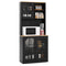 72 Inch Freestanding Pantry Cabinet with Hutch and Adjustable Shelf