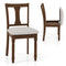 Set of 2 Kitchen Dining Chair with Linen Fabric and Storage Space