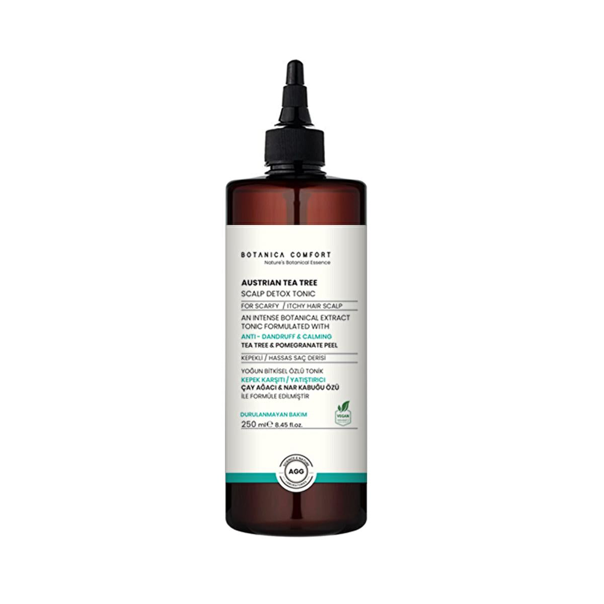 Botanica Comfort Austrian Tea Tree Scalp Detox Toner - Soothe & Detoxify Scalp, Anti-Dandruff & Itch Relief, 8.45 fl oz