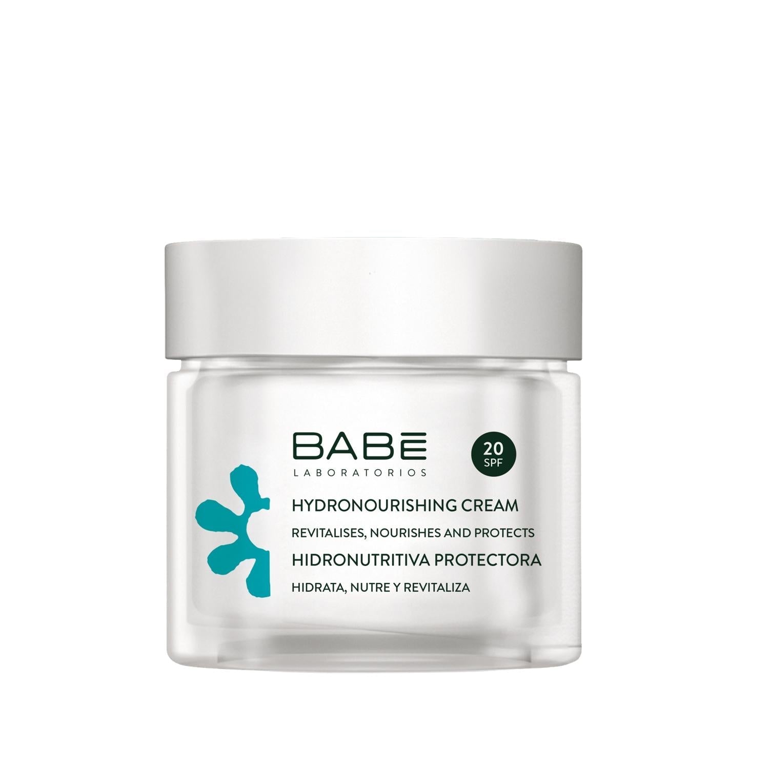 Babe Hydronourishing SPF 20 Moisturizing Cream: Daily Facial Moisturizer for Dry Skin, Sun Protection, Hydration & Nourishment (50ml)