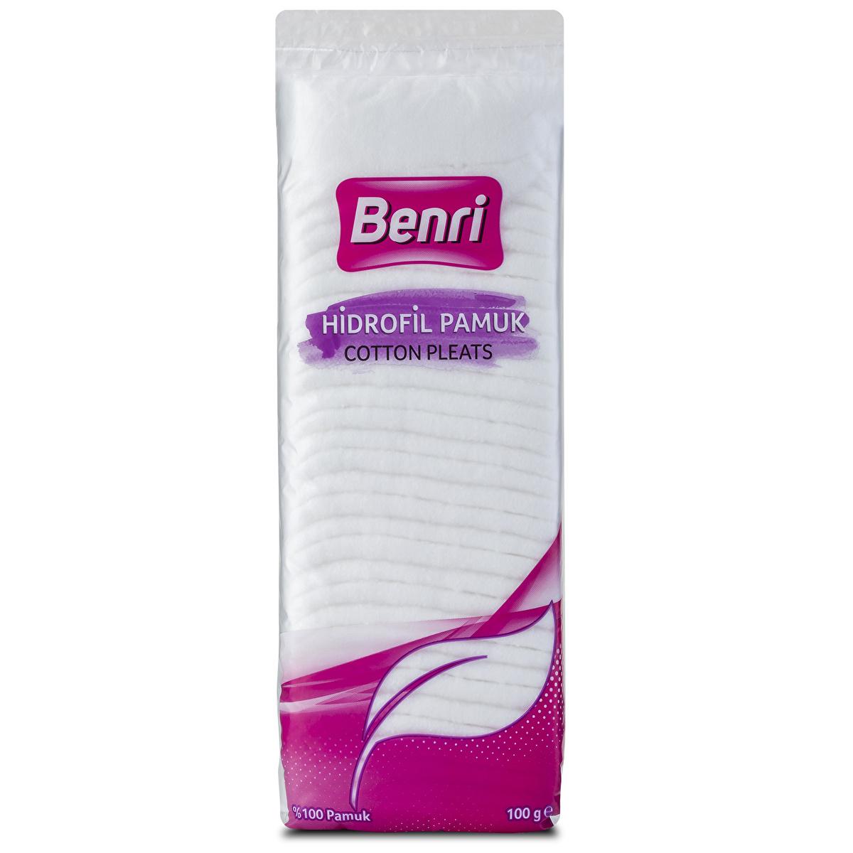 Benri Hidrofil Pamuk 100 gr - Soft Cotton Pads for Makeup Removal & Baby Care