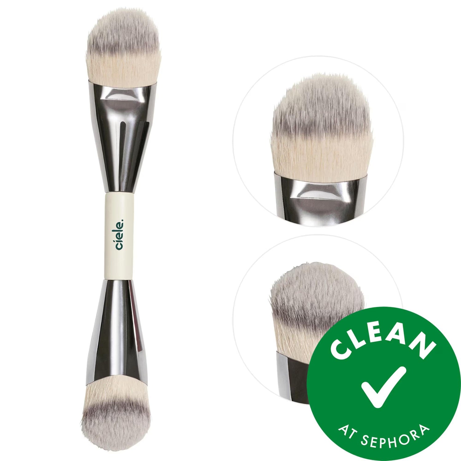 Ciele Dual-Ended Blush Brush: Achieve Precise, Smooth, and Buildable Coverage with Synthetic Bristles - Professional Makeup Finish
