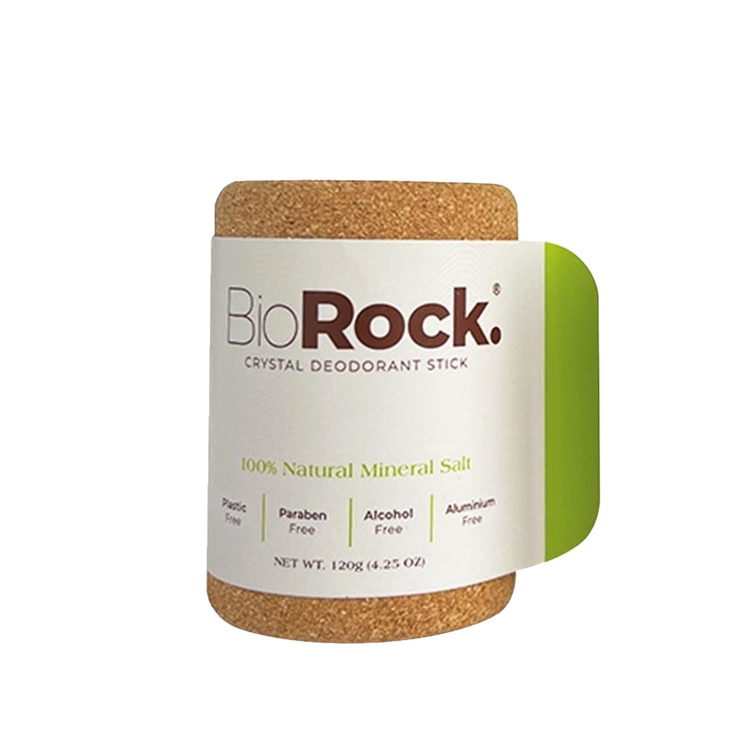 Biorock Natural Crystal Deodorant Stick - Eco-friendly, Sweat Preventing, 120g - Organic Personal Care for Health-Conscious Individuals