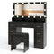 Makeup Vanity Desk with Mirror 3-Color LED Lights and Charging Station
