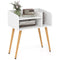Mid Century Modern Nightstand with Open Shelves