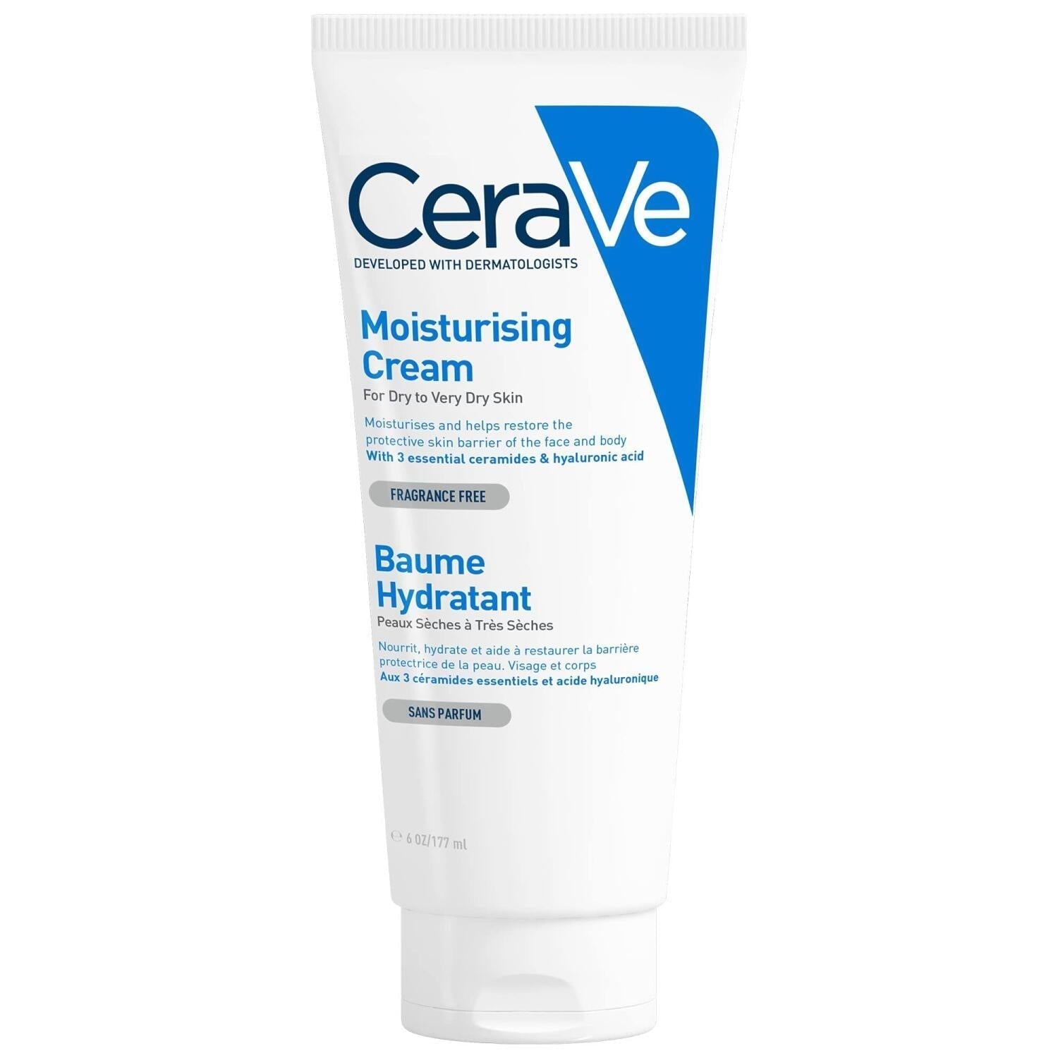 CeraVe Moisturizing Cream 6 fl oz - Fragrance-Free, Non-Comedogenic for Dry Skin