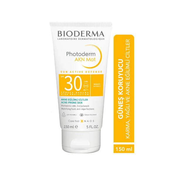 Bioderma Photoderm AKN Mat SPF30 Sunscreen Cream - Anti-Acne, Mattifying, Non-Greasy Sun Protection
