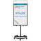 Height-Adjustable Mobile Whiteboard with Round Stand Paper Clips