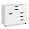 Modern Vertical 5-Drawer Mobile Chest with Door 5 Casters