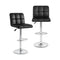 Modern Bat Stools Set of 2 with Back and Heavy-duty Metal Base and Footrest