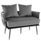 Modern Loveseat Sofa Upholstered Dutch Velvet Sofa Couch
