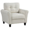 Modern Upholstered Accent Chair with Rubber Wood Legs