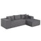 Modular Sectional Sofa Corduroy Upholstered L-shaped Sofa Couch with Deep Seats