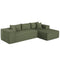 Modular Sectional Sofa Corduroy Upholstered L-shaped Sofa Couch with Deep Seats