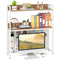 Multipurpose 2-Tier Desktop Bookshelf with Pegboard for up to 32 Inch Computer Monitor-Rustic Brown