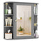 Wall-Mounted Bathroom Mirror Cabinet with Storage Shelves