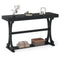 Narrow Console Table Vintage 52 Inch Long with Open Storage Shelf