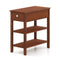 3-Tier Narrow End Table with Drawer and Storage Shelves