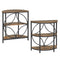 Narrow Side Table with Study Metal Frame and Storage Shelves