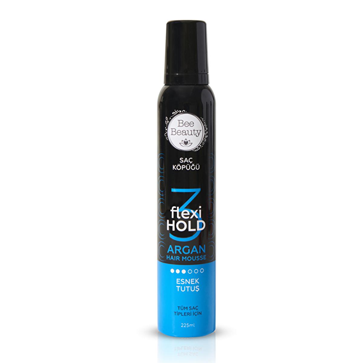 Bee Beauty Hair Styling Mousse - Argan Oil Enriched, Lightweight Volume Enhancing Hair Product for Men & Women - 7.61 fl oz