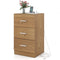 Nightstand with Charging Station End Table with 3 Storage Drawers Bedside Table for Bedroom