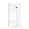 3-Tier Nightstand with Drawer and Open Storage Shelf