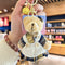 Cartoon Key Button Plush Sackcloth Bear Doll Schoolbag Pendant