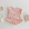 Wooden Ear Vest Baby Fashionable Korean Style Shorts Fashion Two-piece Suit