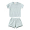 Summer Soft Short Sleeve Shorts Suit