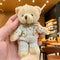 Cartoon Key Button Plush Sackcloth Bear Doll Schoolbag Pendant