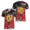 Australian Kangaroo Pattern Children's T-shirt Printed Animal Pattern Sports V-neck Short-sleeved Football Shirt Summer
