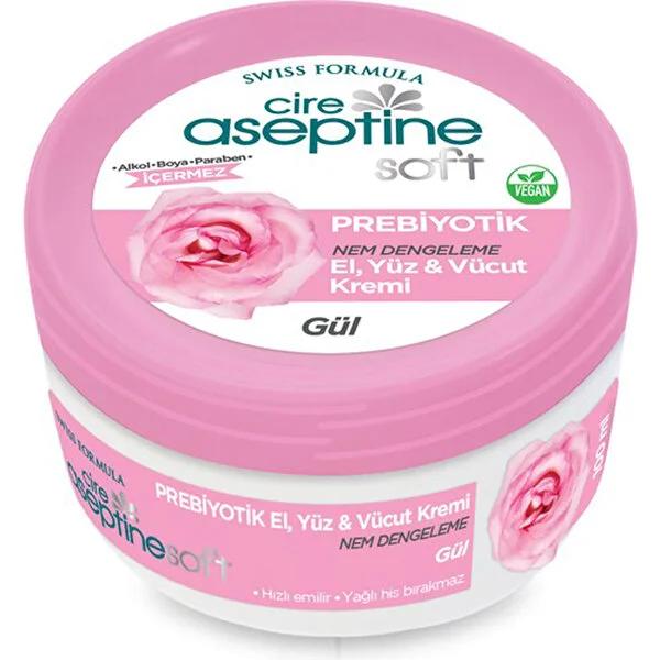 Cire Aseptine Soft Prebiyotik Moisturizing Cream with Vitamin E & Rose Extract - 3.38 fl oz