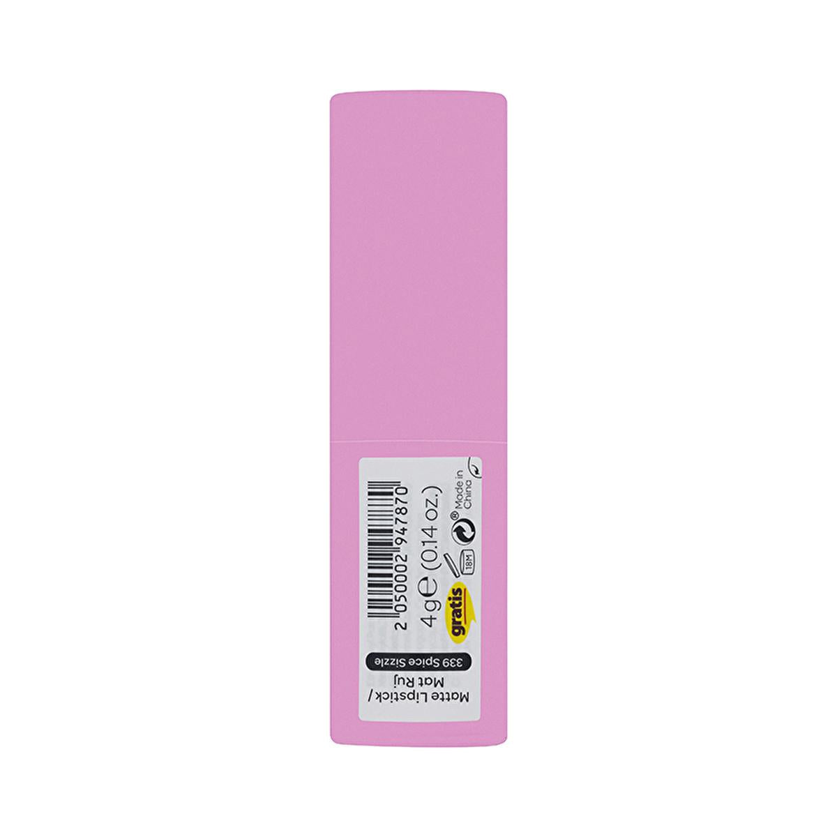 Beaulis Matte Lipstick - Long-Lasting Lip Color with Creamy Formula - 339 Spice Sizzle
