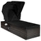 Outdoor Chaise Lounge Chair with Folding Canopy