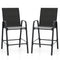Outdoor Bar Stools Set of 2 29 Inch Fabric Bar Height Stools with Armrests