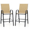 Outdoor Bar Stools Set of 2 29 Inch Fabric Bar Height Stools with Armrests