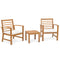 3 Pieces Outdoor Furniture Set with Soft Seat Cushions