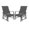 Outdoor Glider Chairs Set of 2 with Ergonomic Backrest and Seat