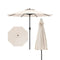 Outdoor Heavy Duty Market Umbrella with Crank Handle and 8 Sturdy Ribs