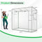Outdoor Portable Walk-in Greenhouse with PE Cover Heavy-Duty Metal Frame Roll-up Zipper Door