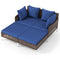 Outdoor Rattan Double Daybed Wicker Chaise Lounge