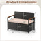 Outdoor Storage Bench Deck Box Patio Furniture with Cushion-White