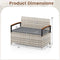 Outdoor Storage Bench Deck Box Patio Furniture with Cushion-White