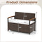 Outdoor Storage Bench Deck Box Patio Furniture with Cushion-White